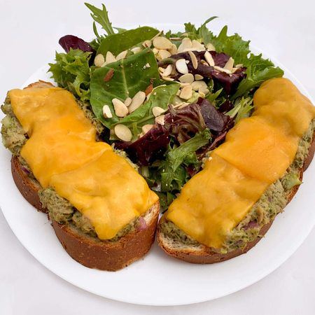 pesto tuna melt sandwich