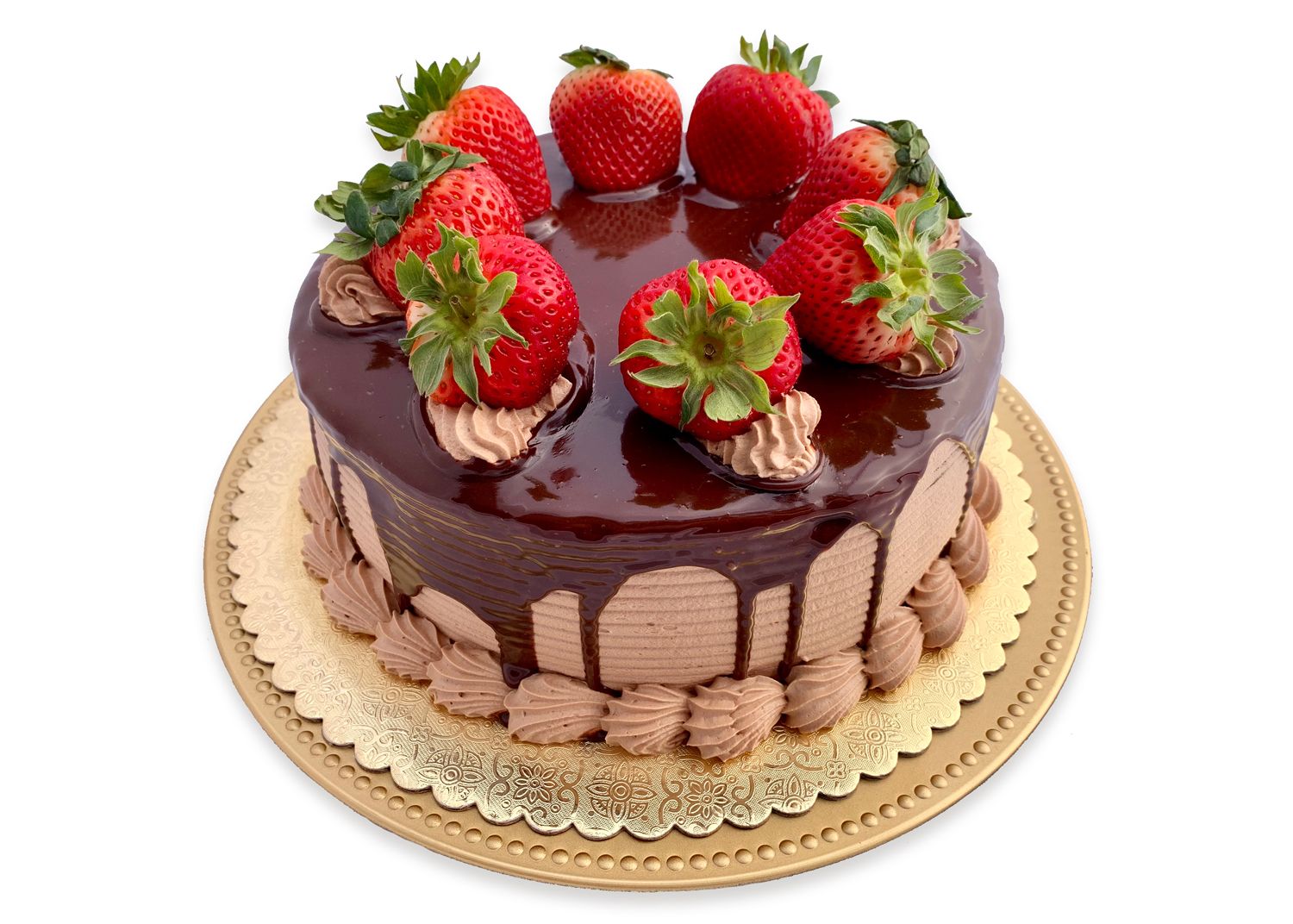 Chocolate Cake with Fresh Strawberries