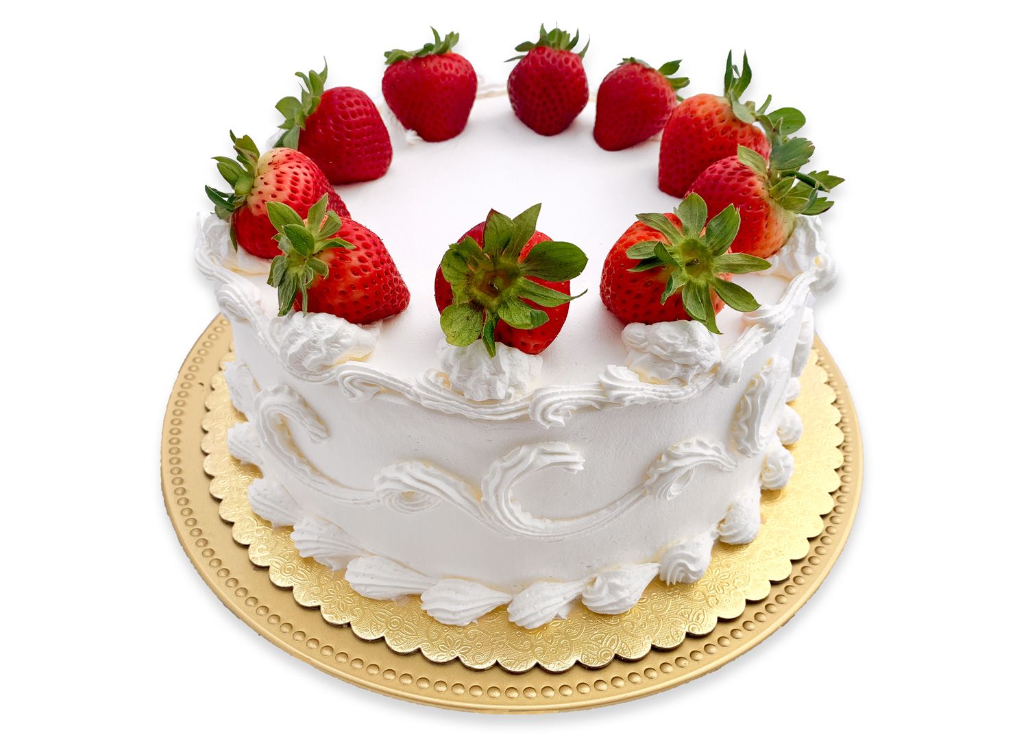 Vanilla Cake with Fresh Strawberries